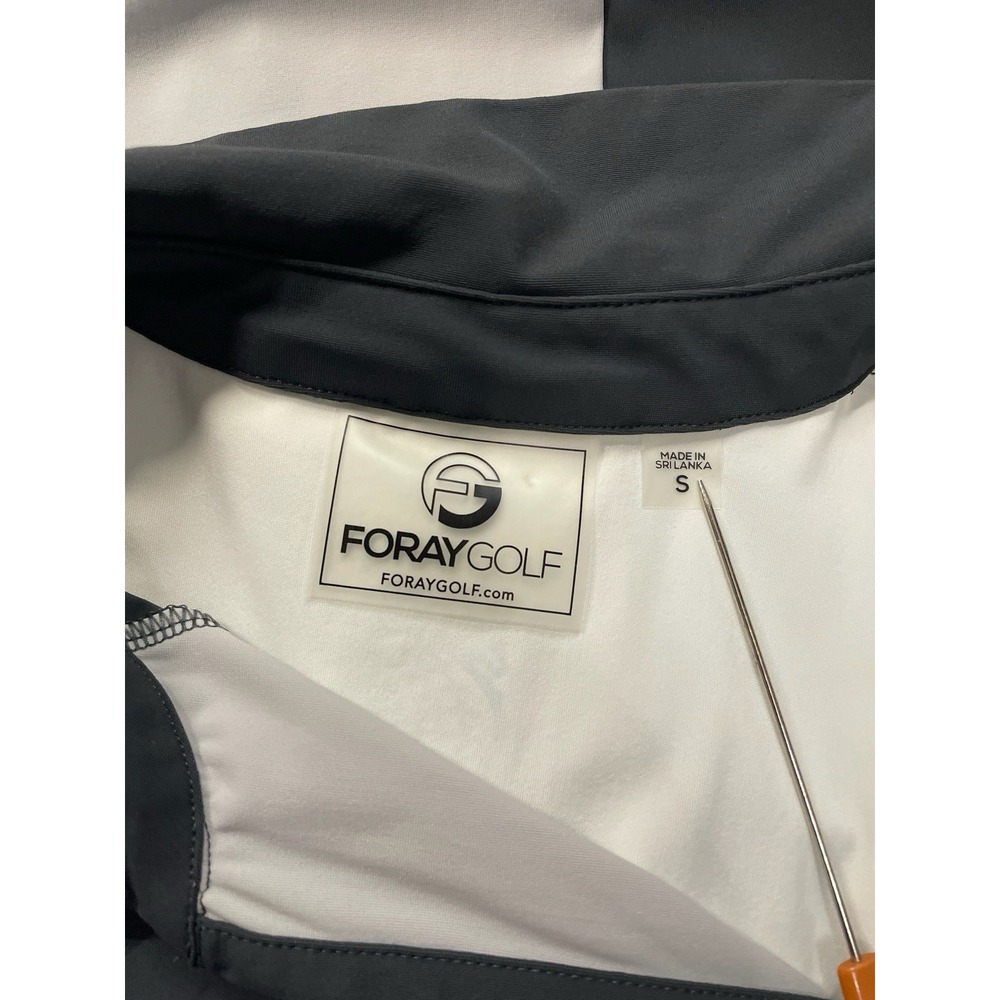 FORAY GOLF Birds In Paradise Gray Black V-Neck Sleeveless Golf Dress Size S - Picture 3 of 4